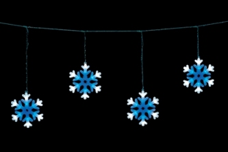 LED-SNOW-FZ(198)-16*6M-24V-B "Snowflakes" garland